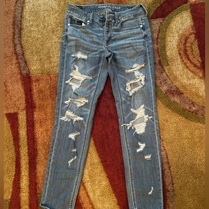 American Eagle Ripped Mom Jeans